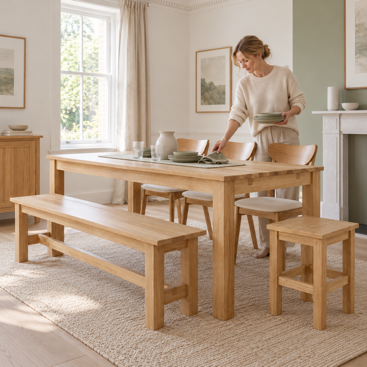 SQUARE STOOL| שרפרף ריבועי מעץ מלא