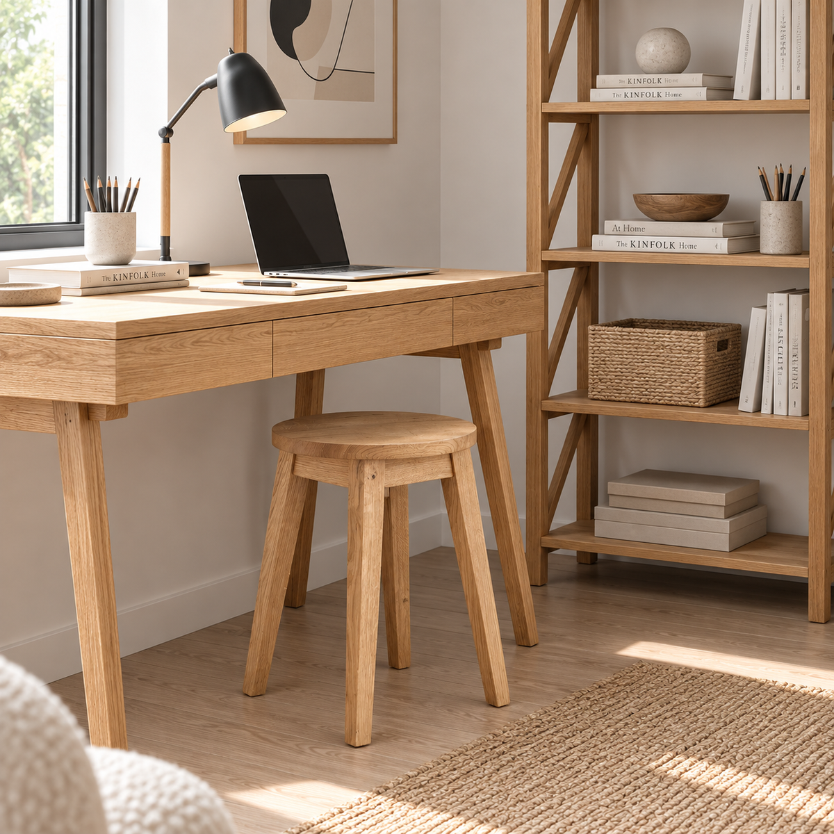 ROUND STOOL| שרפרף עגול מעץ מלא