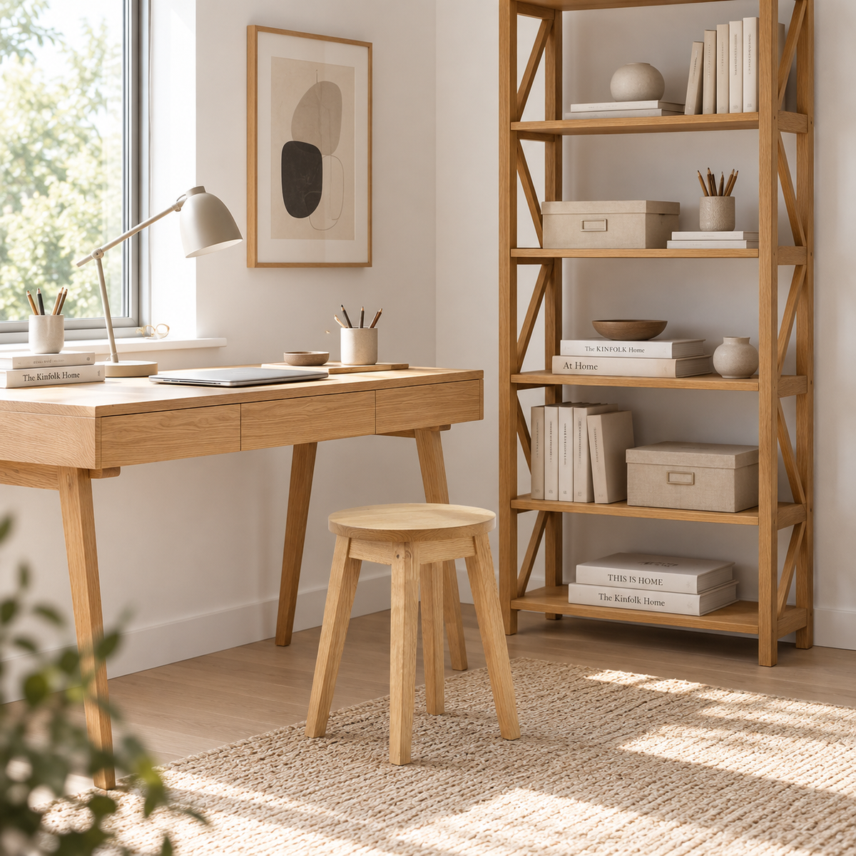 ROUND STOOL| שרפרף עגול מעץ מלא