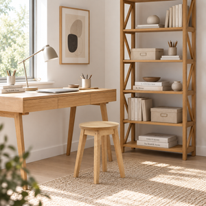 ROUND STOOL| שרפרף עגול מעץ מלא