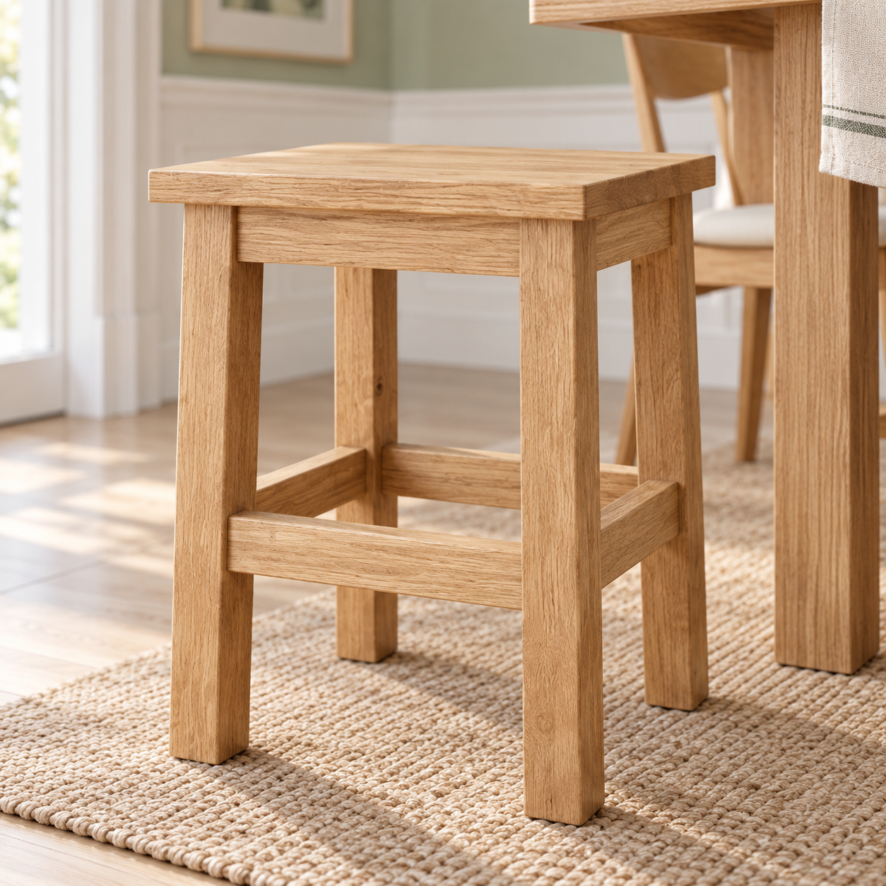 SQUARE STOOL| שרפרף ריבועי מעץ מלא