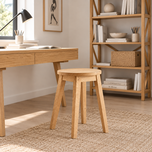 ROUND STOOL| שרפרף עגול מעץ מלא