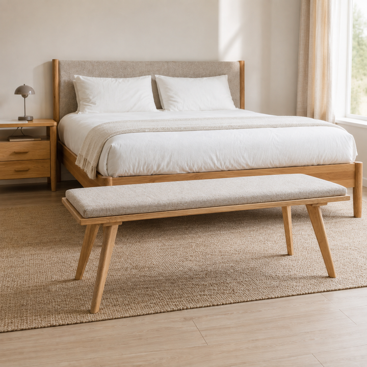 HARGROVE BENCH| ספסל מרופד מעץ מלא