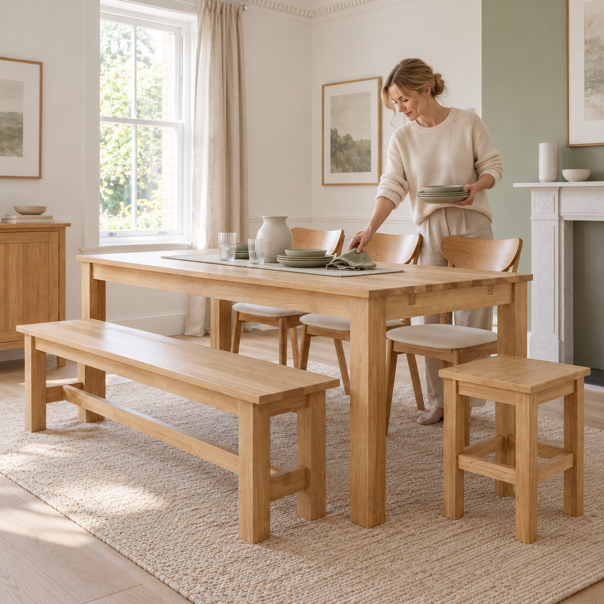 SQUARE STOOL| שרפרף ריבועי מעץ מלא